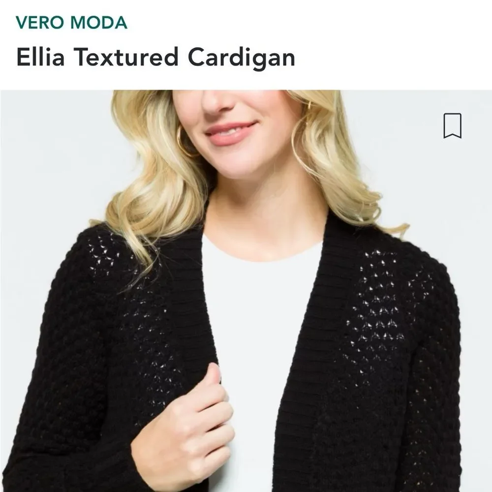 Long black cardigan